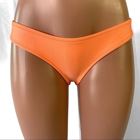 TRIANGL NEOPRENE ORANGE NEON BIKINI BOTTOM LOW RISE POOL TRAVEL SWIMWEAR MEDIUM - Picture 15 of 17